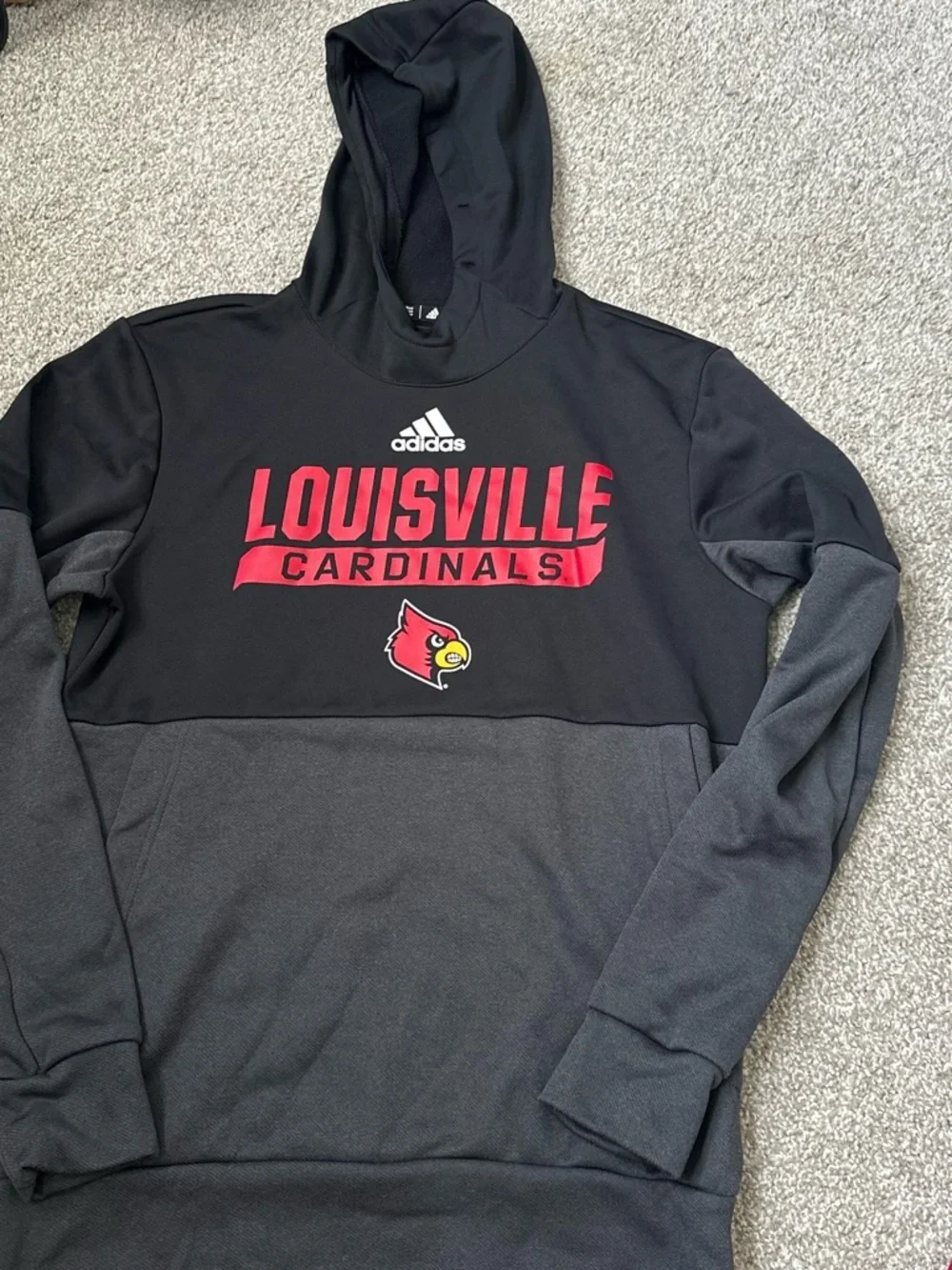adidas Black Pullover Hoodie with Subtle Charcoal Details